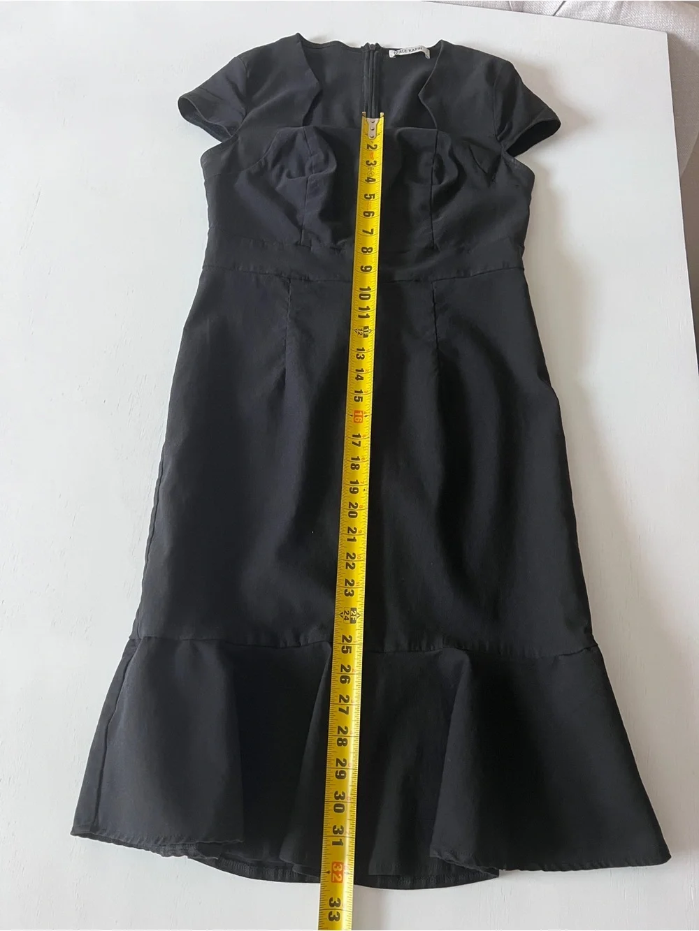 Grace Karin Vintage Black Cap Sleeve Sweetheart Neck Dress - Size Large